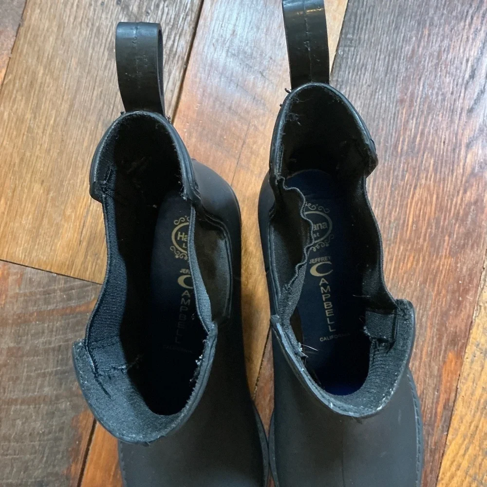 Jeffrey Campbell Havana Last Black Chelsea Rain Boots Women’s Size 11 - Picture 3 of 8